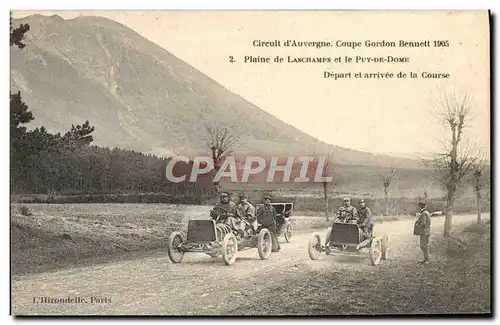 Ansichtskarte AK Automobile Ansichtskarte AK Automobile Coupe Gordon Bennett 5 juillet 1905 Circuit d&#39Auvergne Plaine de La