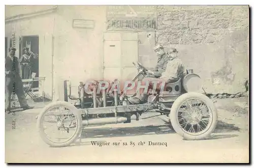 Cartes postales Automobile Wagner sur sa 85 chevaux Darracq