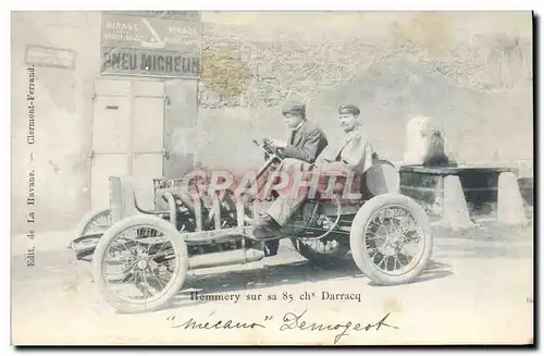 Cartes postales Automobile Hemmery sur sa 85 chevaux Darracq