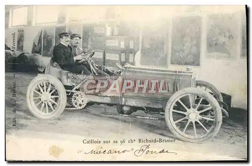 Cartes postales Automobile Caillois sur sa 96 chevaux Richard Brasier