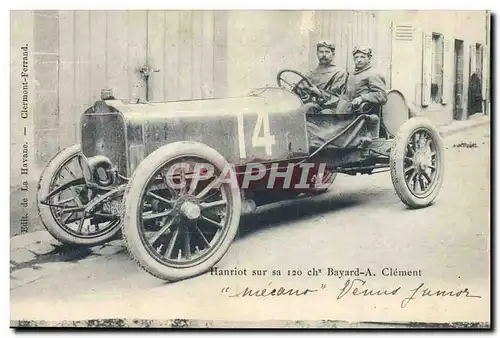 Cartes postales Automobile Hanriot sur sa 120 chevaux Bayard A Clement