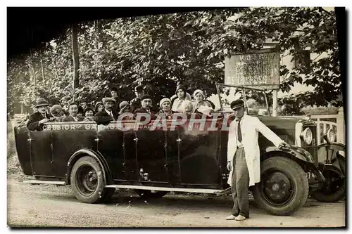 CARTE PHOTO Automobile Autobus Garage Excelsior Lourdes