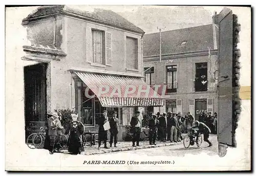 Cartes postales Paris Madrid Une motocyclette Moto