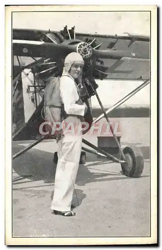 Cartes postales Aviation Avion Mlle Malou d&#39Eresem Parachutiste