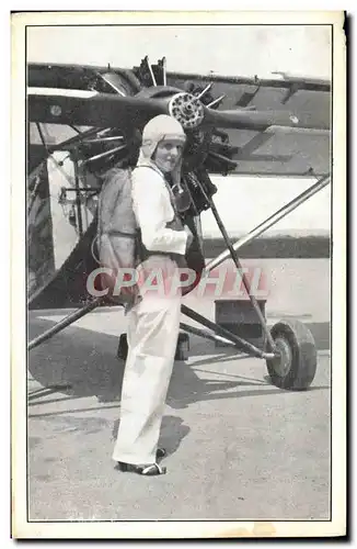 Cartes postales Aviation Avion Mlle Malou d&#39Eresem Parachutiste