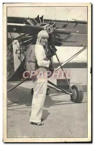 Cartes postales Aviation Avion Mlle Malou d&#39Eresem Parachutiste