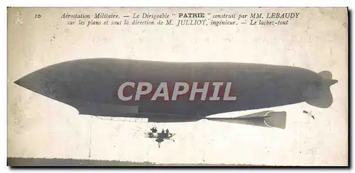 Ansichtskarte AK Aviation Dirigeable Patrie Lebaudy Zeppelin