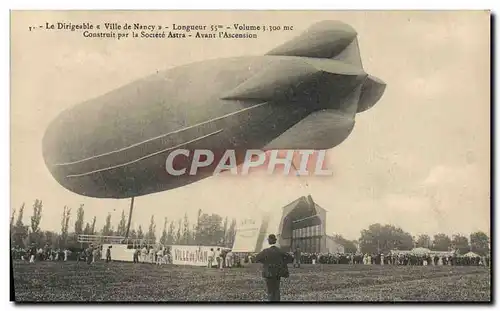 Cartes postales Aviation Dirigeable Ville de Nancy Societe Astra Zeppelin