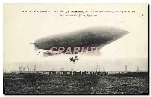 Ansichtskarte AK Aviation Dirigeable Patrie a Moisson Lebaudy Julliot Zeppelin