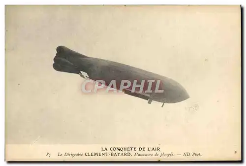 Ansichtskarte AK Aviation Dirigeable Zeppelin La conquete de l&#39air le dirigeable Clement Bayard Manoeuvre de p