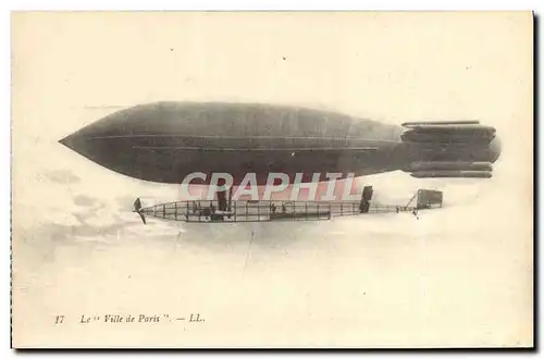 Ansichtskarte AK Aviation Dirigeable Zeppelin Ville de Paris