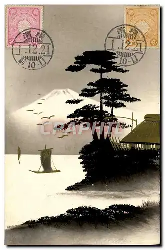 Cartes postales Japon Nippon Barque Bateau