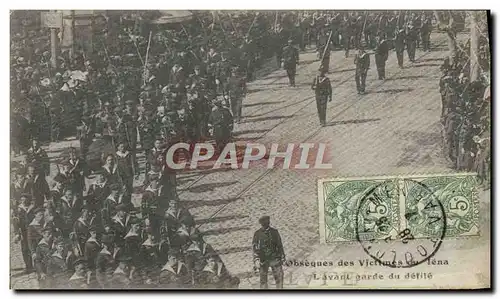 Cartes postales Bateau Guerre Obseques des victimes du Iena L'avant garde du defile