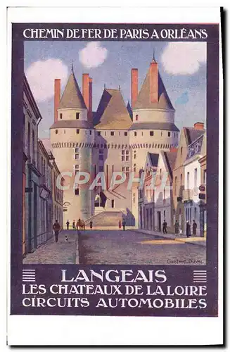 Cartes postales Train Chemin de fer de Paris a Orleans Circuits automobiles Langeais