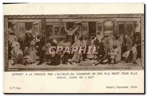 Cartes postales Train Paris Gare de l&#39Est Albert Herter