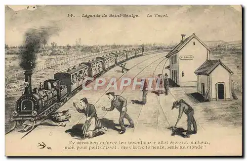 Cartes postales Train Legende de Saint Saulge le tacot