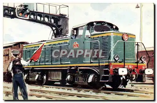 Cartes postales moderne Train Locomotive Diesel electrique 040 DE