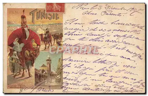 Cartes postales Train Chameau Tunisie Hugo d&#39Alesie