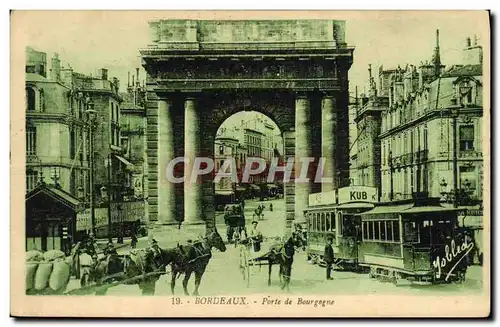 Cartes postales Tramway Train Bordeaux Porte de Bourgogne