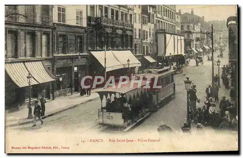 Ansichtskarte AK Tramway Train Nancy Rue Saint Jean Point Central