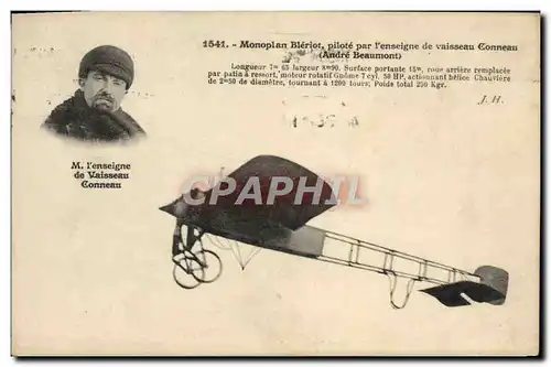 Ansichtskarte AK Aviation Avion monoplan Bleriot Conneau Andre Beaumont