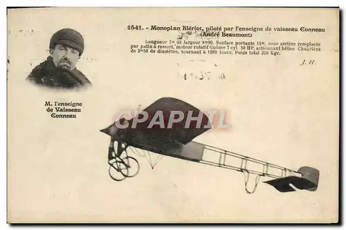 Cartes postales Aviation Avion monoplan Bleriot Conneau Andre Beaumont