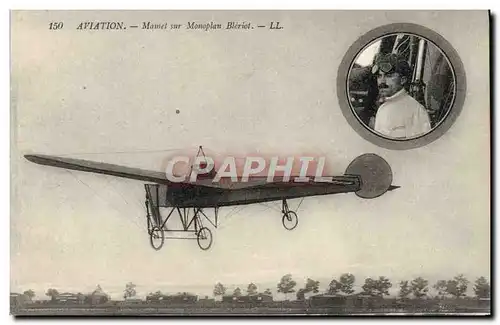 Ansichtskarte AK Aviation Avion mamet sur monoplan Bleriot