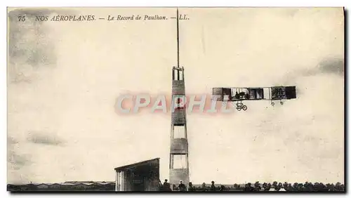 Cartes postales Aviation Avion le record de paulhan