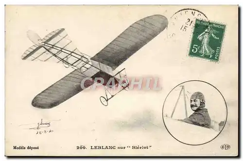 Cartes postales Aviation Avion leblanc sur Bleriot