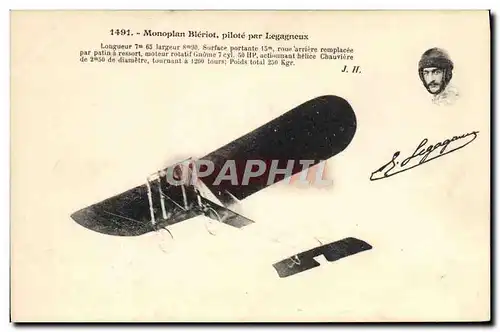 Ansichtskarte AK Aviation Avion Monoplan Bleriot pilote par legagneux