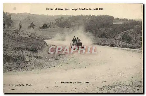 Ansichtskarte AK Automobile Circuit d&#39Auvergne coupe gordon Bennett 1905 Tournant du gendarme