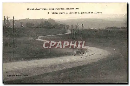 Ansichtskarte AK Automobile Circuit d&#39Auvergne coupe gordon Bennett 1905 Virage entre la gare de Laqueille et