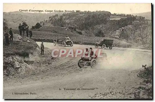 Ansichtskarte AK Automobile Circuit d&#39Auvergne coupe gordon Bennett 1905 Tournant du gendarme