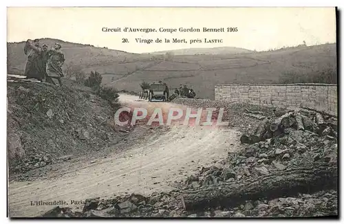 Ansichtskarte AK Automobile Circuit d&#39Auvergne coupe gordon Bennett 1905 Virage de la mort pres Lastic