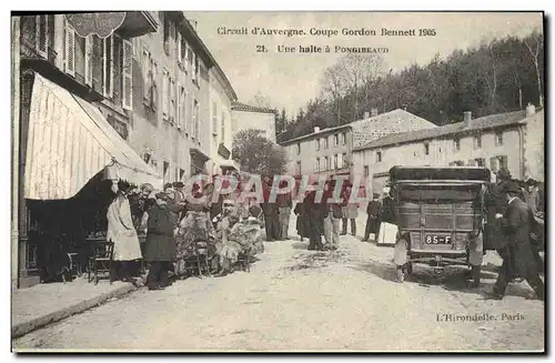 Ansichtskarte AK Automobile Circuit d&#39Auvergne coupe gordon Bennett 1905 Une halte a Pongibeaud