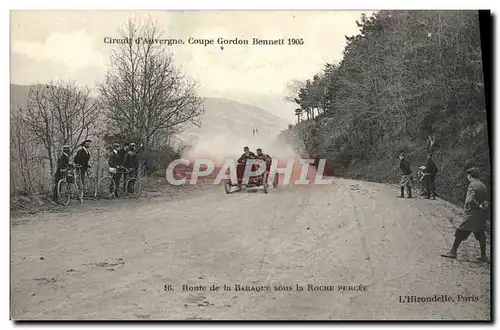 Cartes postales Automobile Circuit d&#39Auvergne coupe gordon Bennett 1905 Route de la baraque sous le roche per