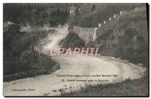 Ansichtskarte AK Automobile Circuit d&#39Auvergne coupe gordon Bennett 1905 Grand tournant pres la Baraque