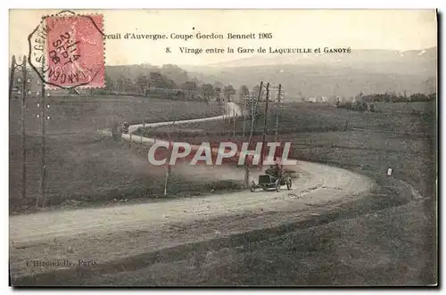 Ansichtskarte AK Automobile Circuit d&#39Auvergne coupe gordon Bennett 1905 Virage entre la gare de Laqueuille et