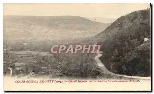 Ansichtskarte AK Automobile Circuit d&#39Auvergne coupe gordon Bennett 1905 Circuit Michelin La route en corniche