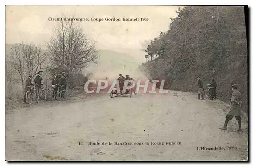 Cartes postales Automobile Circuit d&#39Auvergne coupe gordon Bennett 1905 Route de la Baraque sous la roche per