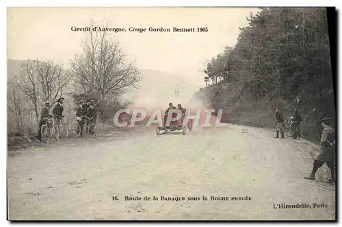Ansichtskarte AK Automobile Circuit d&#39Auvergne coupe gordon Bennett 1905 Route de la Baraque sous roche percee