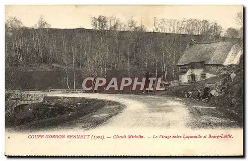 Ansichtskarte AK Automobile Circuit d&#39Auvergne coupe gordon Bennett 1905 Circuit Michelin Le virage entre Laqu