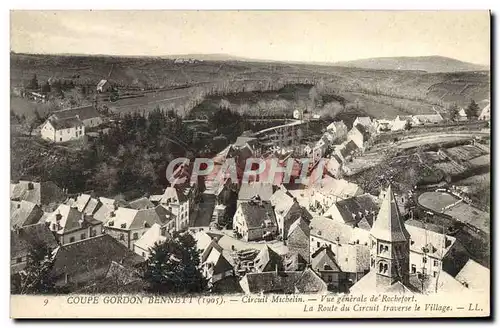 Cartes postales Automobile Circuit d&#39Auvergne coupe gordon Bennett 1905 Circuit Michelin Vue generale de Roch