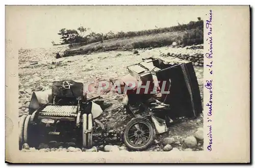 CARTE PHOTO Accident d&#39Automobile a la riviere des Phives