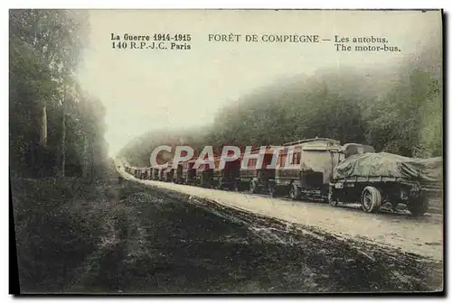Cartes postales Foret de Compiegne Les autobus