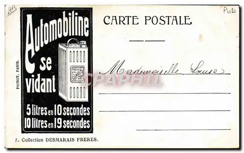 Cartes postales Recto verso Automobile Automobile Paris Place Vendome