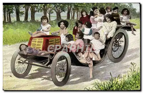 Cartes postales Automobile Enfants Bebes