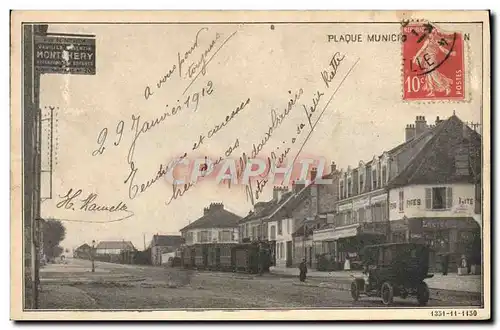 Cartes postales Automobile Plaque Municipale Michelin Montlhery