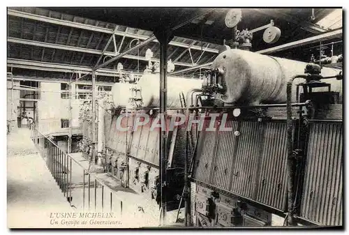 Cartes postales Automobile Usine Michelin Clermont Ferrand Un groupe de generateurs