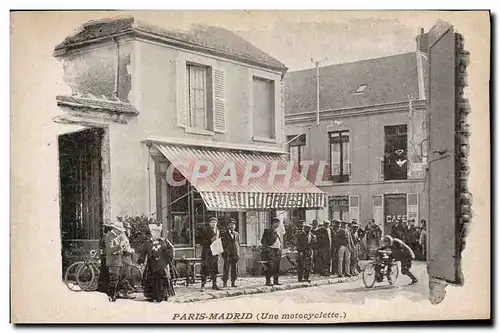Cartes postales Moto Paris Madrid Une motocyclette